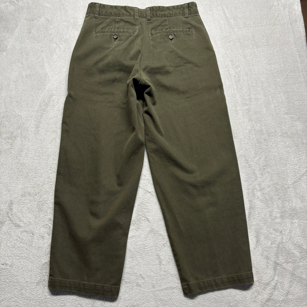VTG St. John's Bay Chino Pants Mens 34x29 Relaxed Fit Talon Zipper Green Cotton - Picture 2 of 8